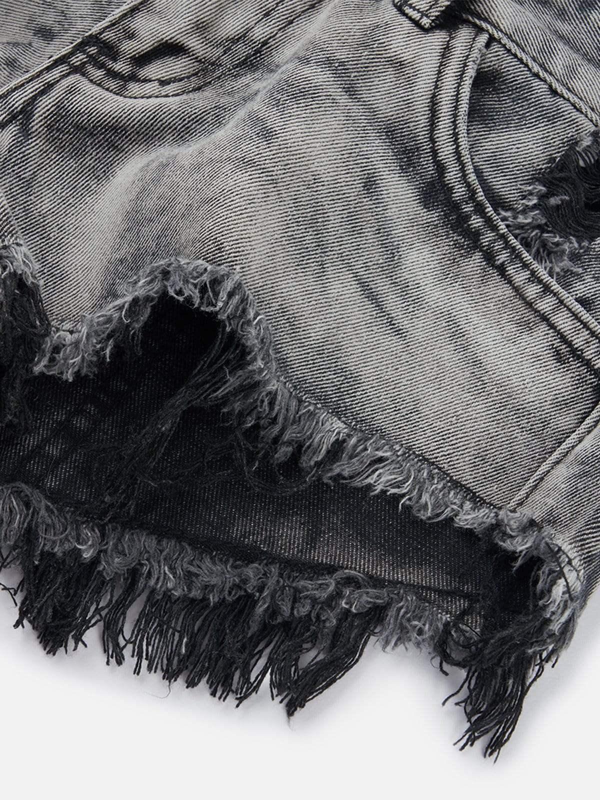 Fringe Washed Shorts