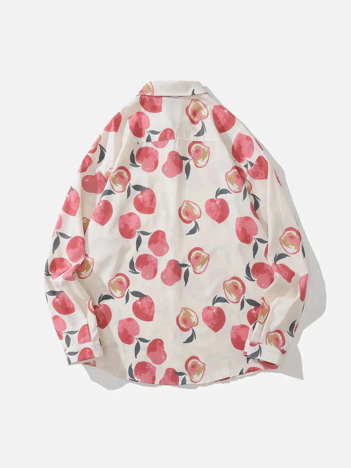 Fruit Print Long-Sleeved Shirt