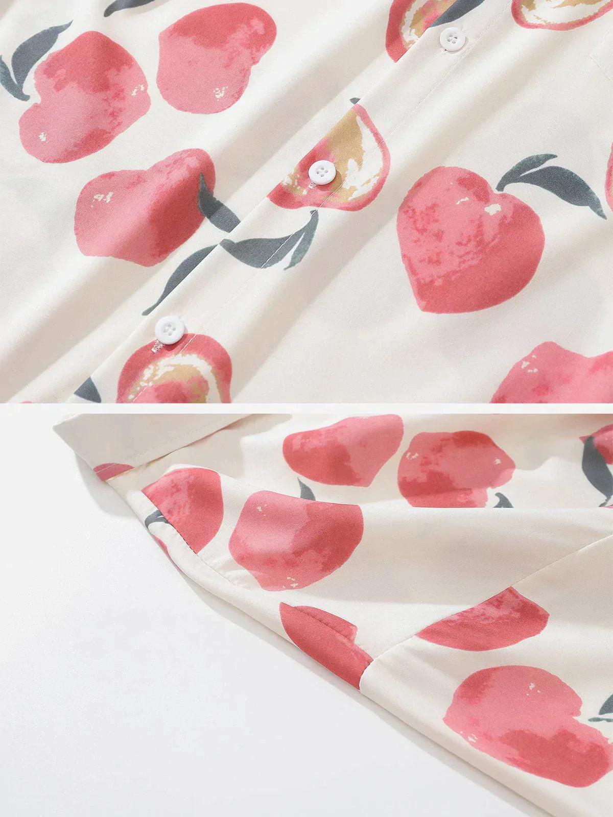 Fruit Print Long-Sleeved Shirt