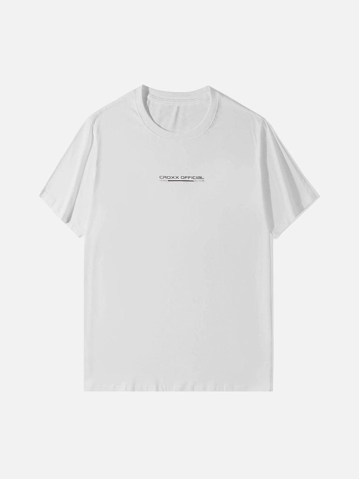 Functional Reflective Strip Print Cotton Tee