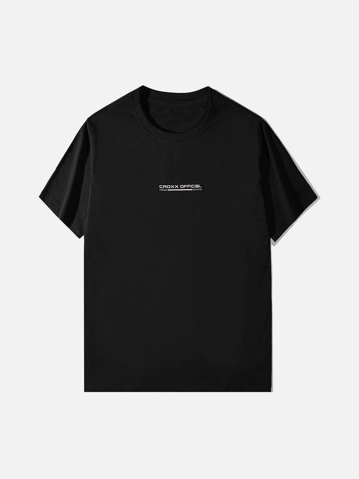 Functional Reflective Strip Print Cotton Tee