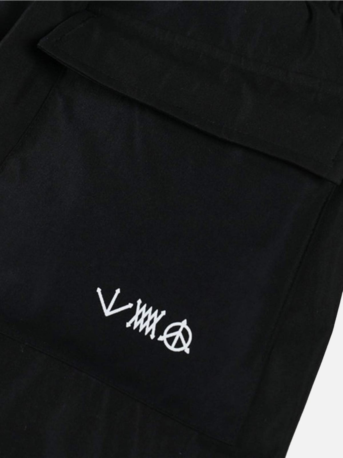 Functional Wind Zipper Multi-Pocket Work Pants