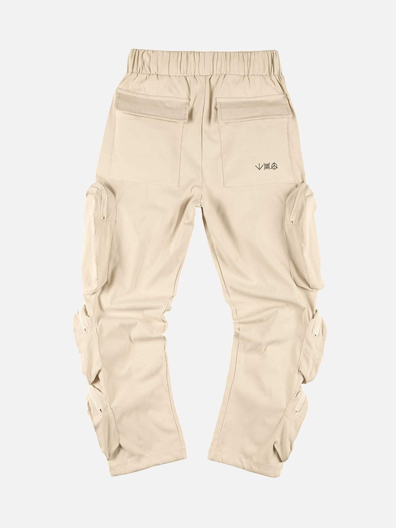 Functional Wind Zipper Multi-Pocket Work Pants