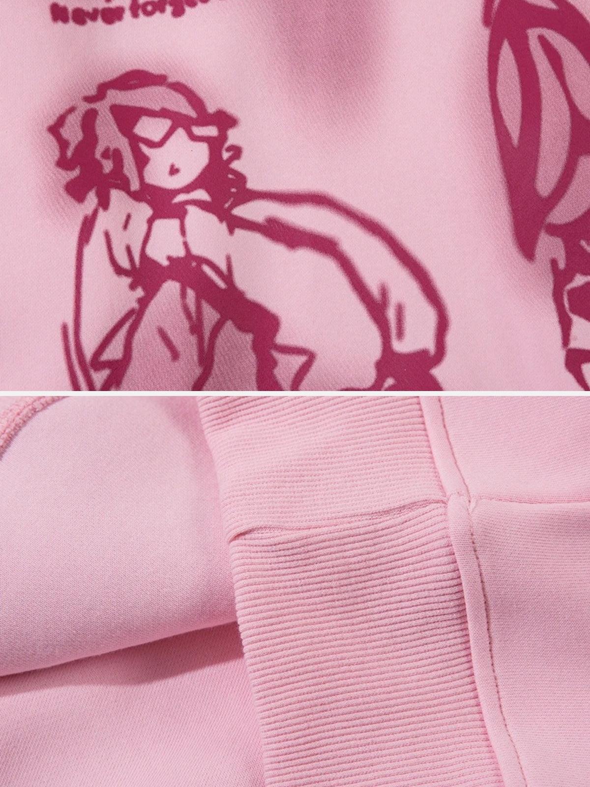Funny Cartoon Print Hoodie