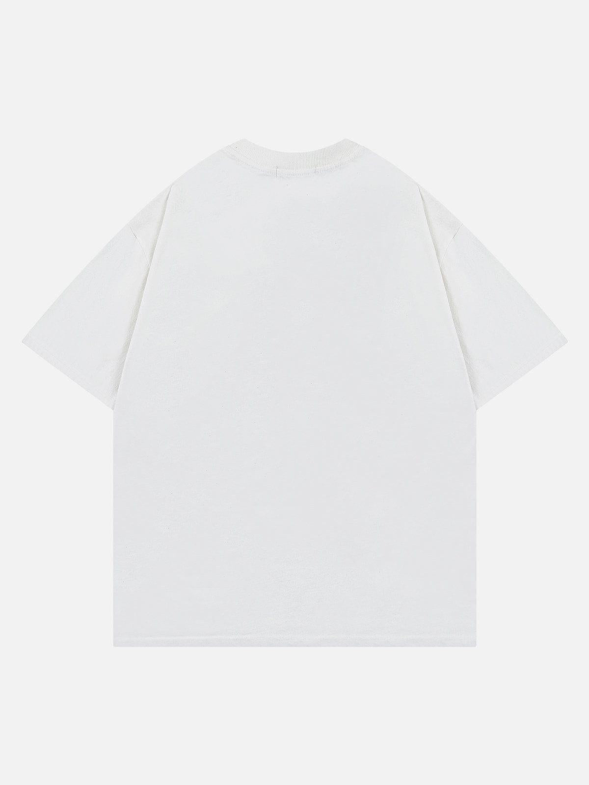 Fuzzy Font Print Washed Tee