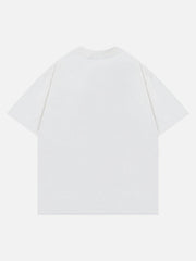 Fuzzy Font Print Washed Tee