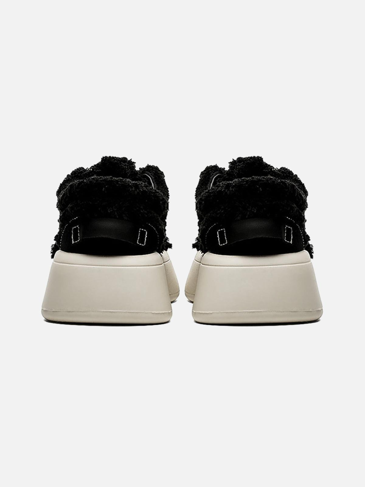 Fuzzy Trim Chunk Shoes