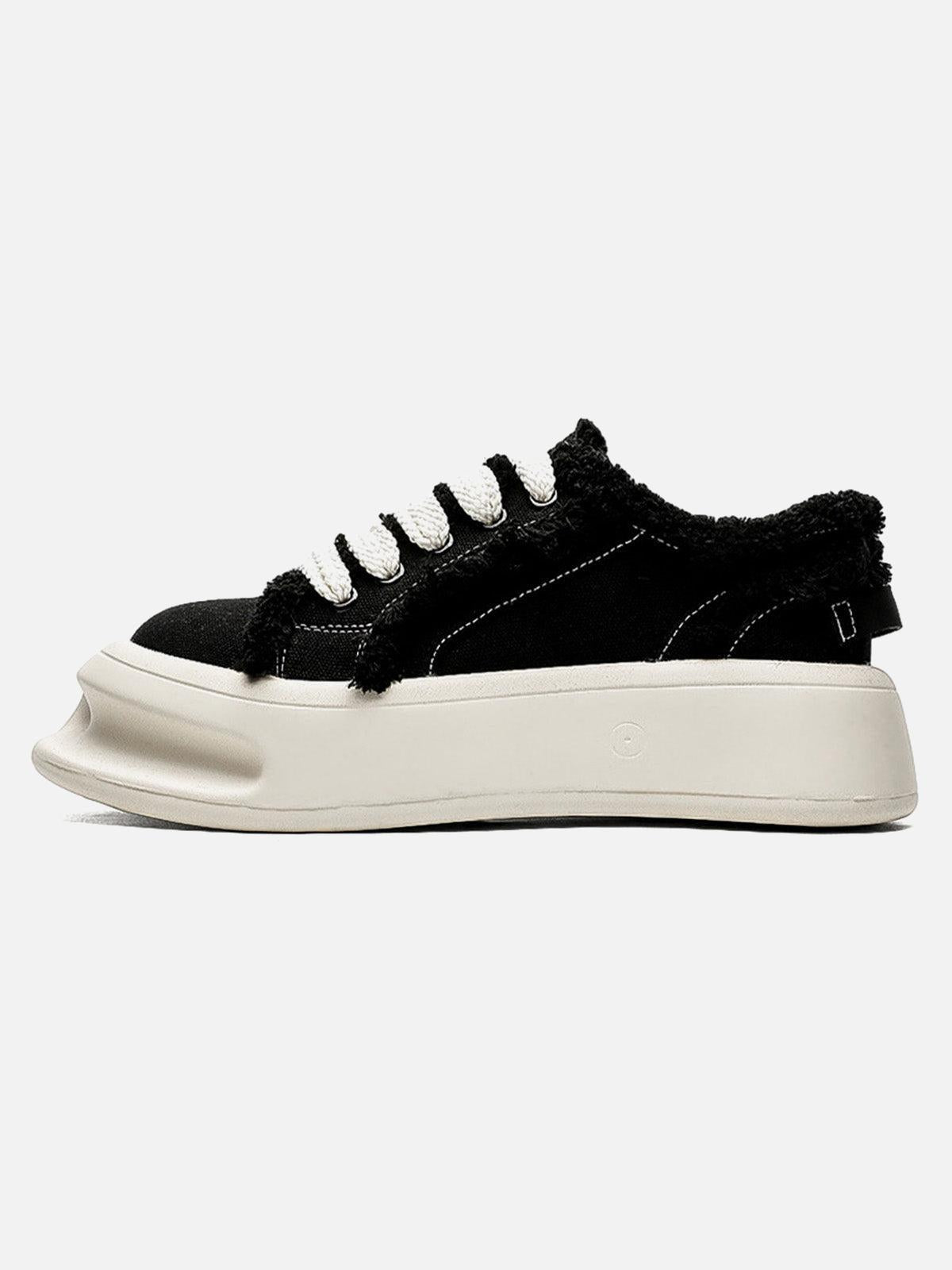 Fuzzy Trim Chunk Shoes