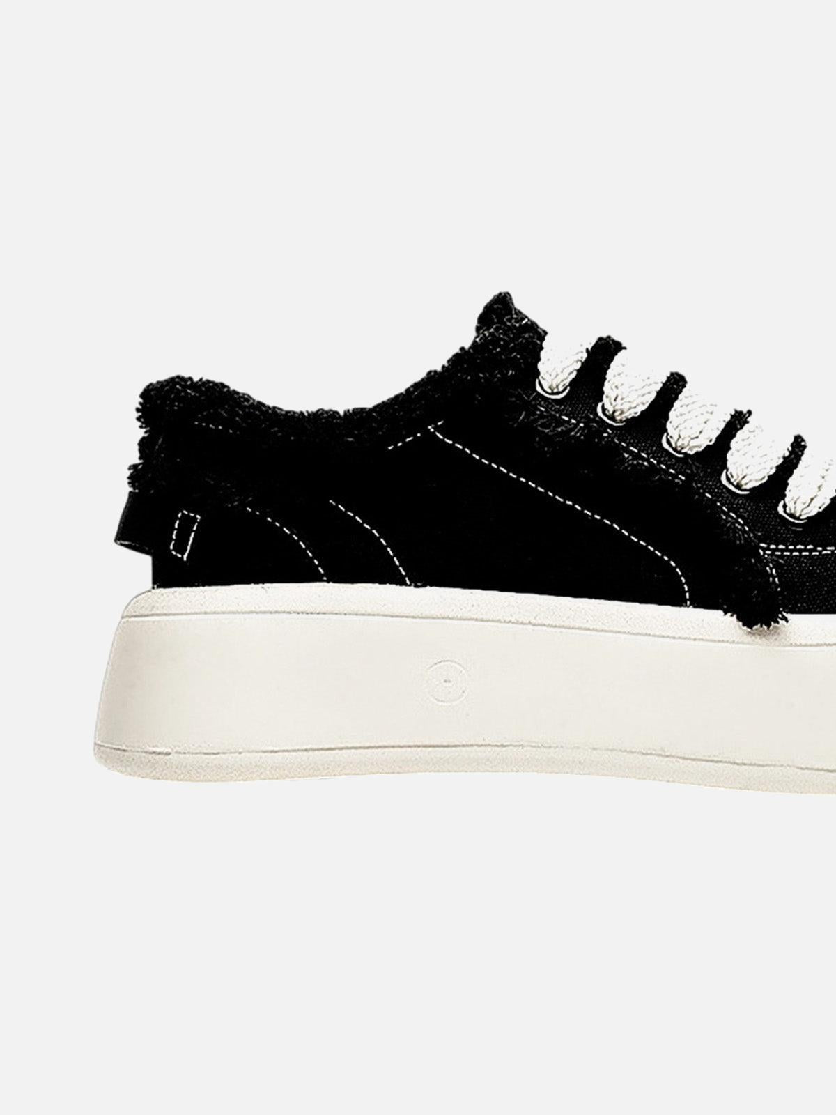 Fuzzy Trim Chunk Shoes
