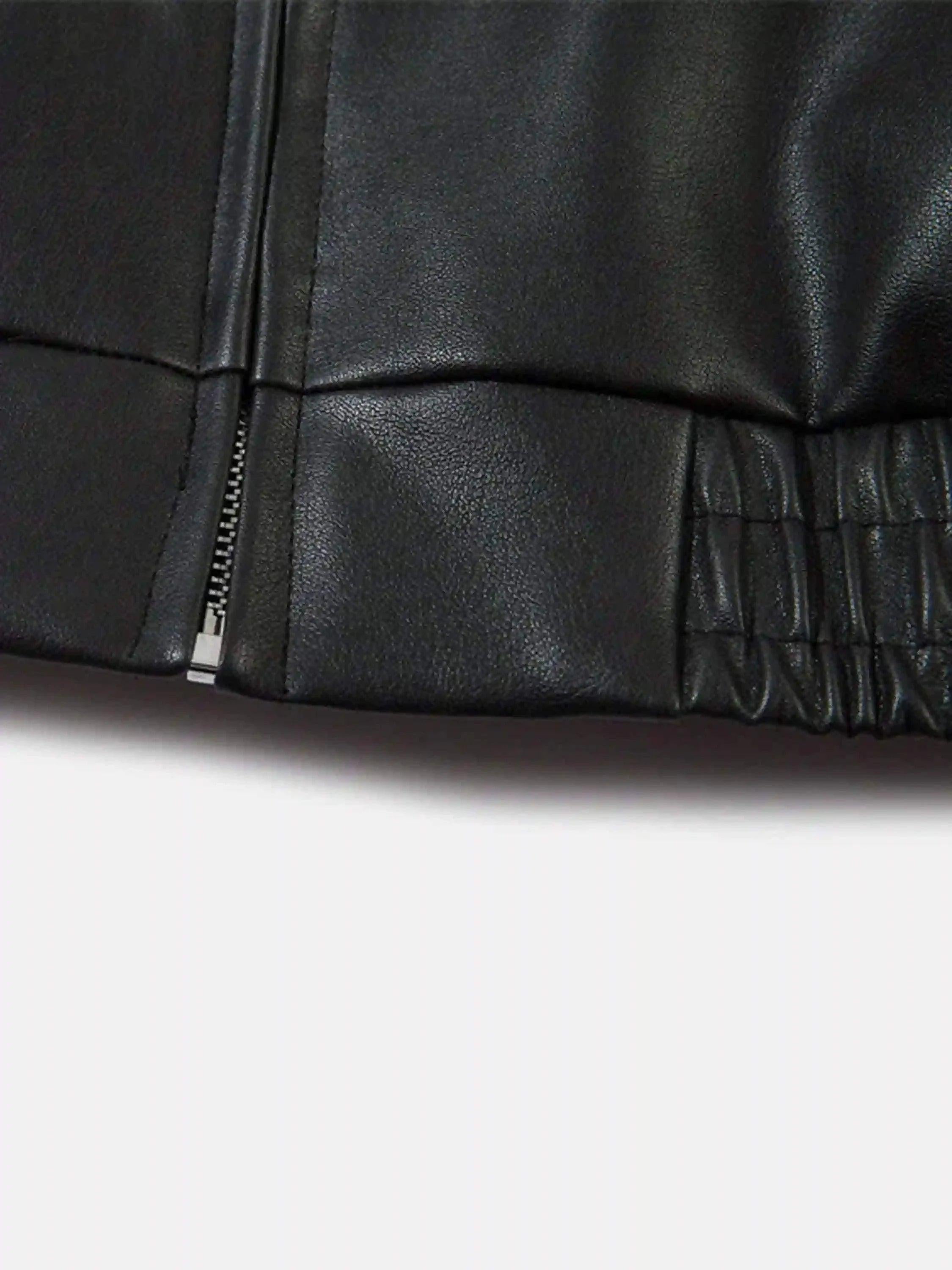 Gothic Alphabet Patch Racing Collar Jacket
