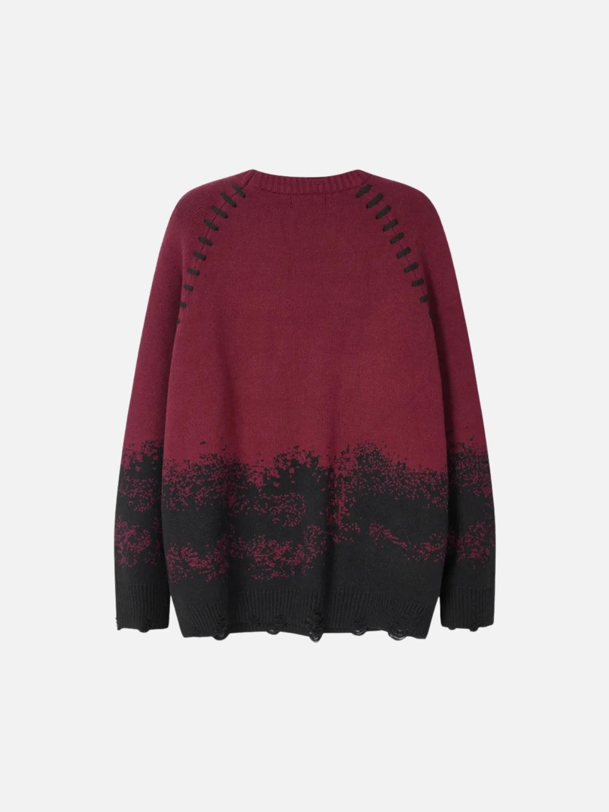 Gradient Dyed Embroidered Sweater