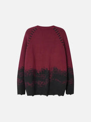 Gradient Dyed Embroidered Sweater