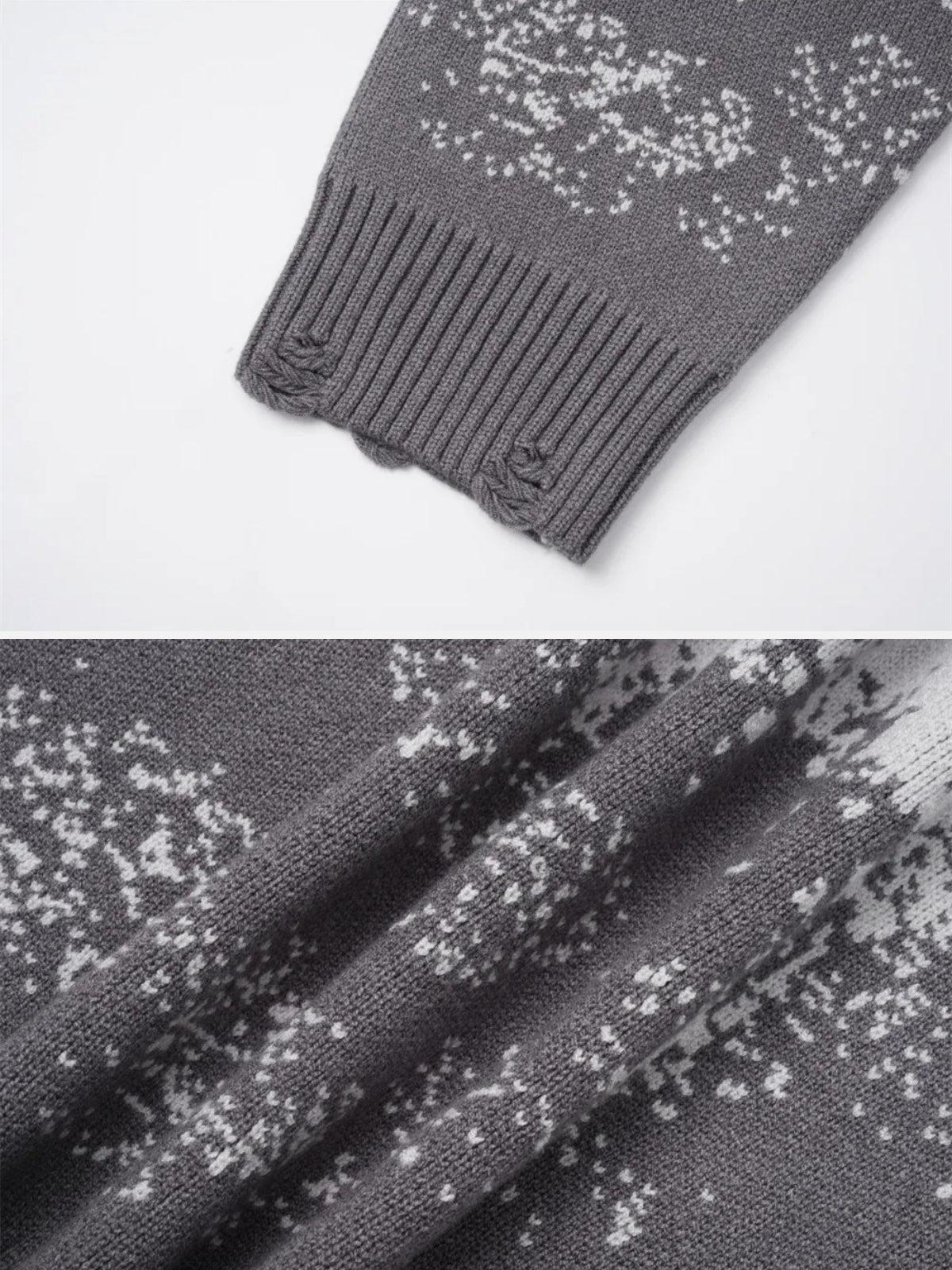 Gradient Dyed Embroidered Sweater