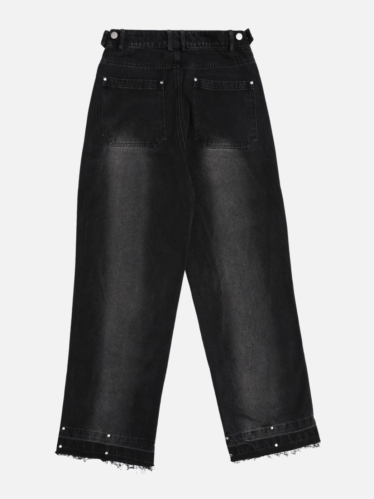Gradient Raw Edge Jeans