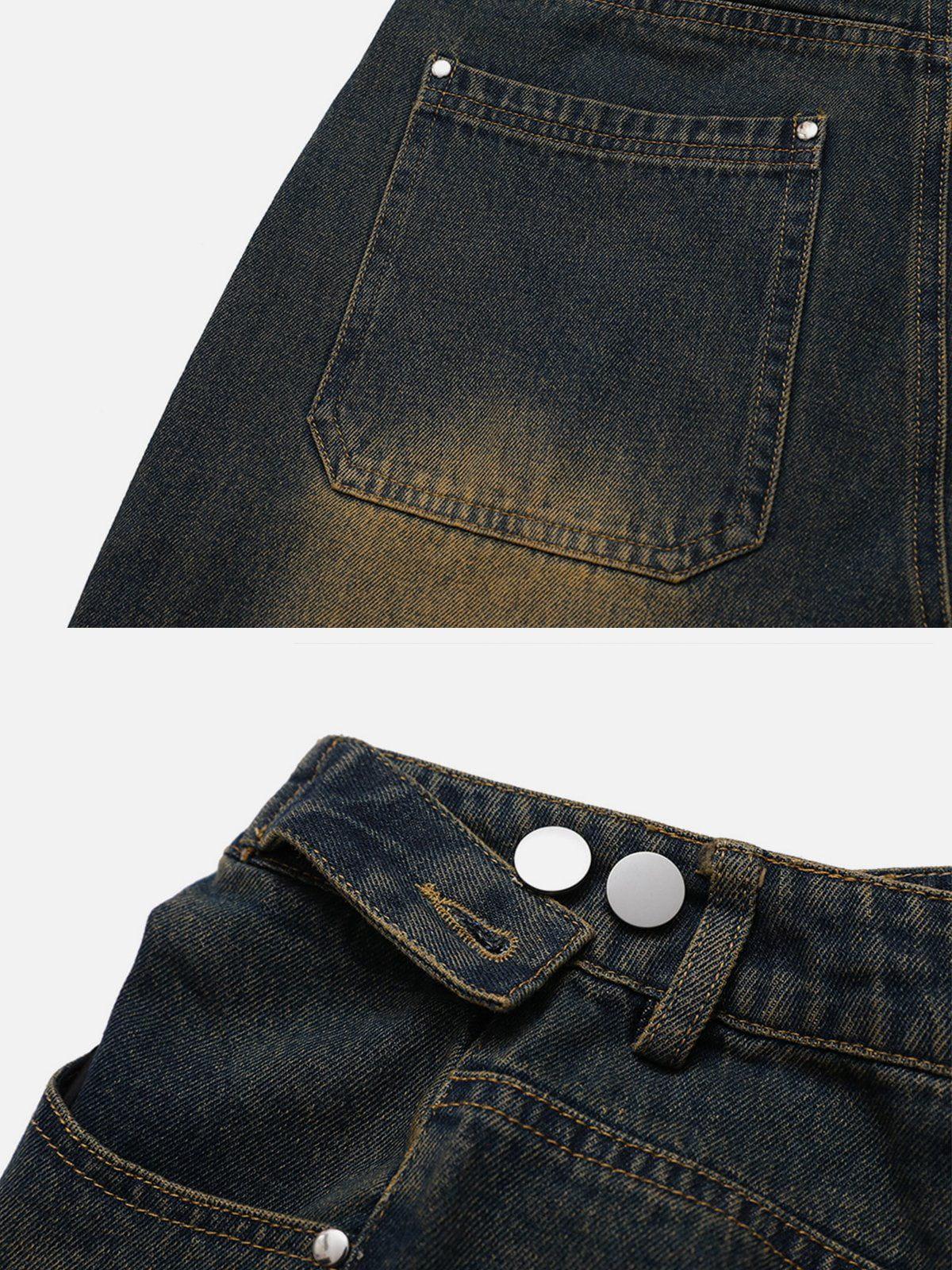 Gradient Raw Edge Jeans