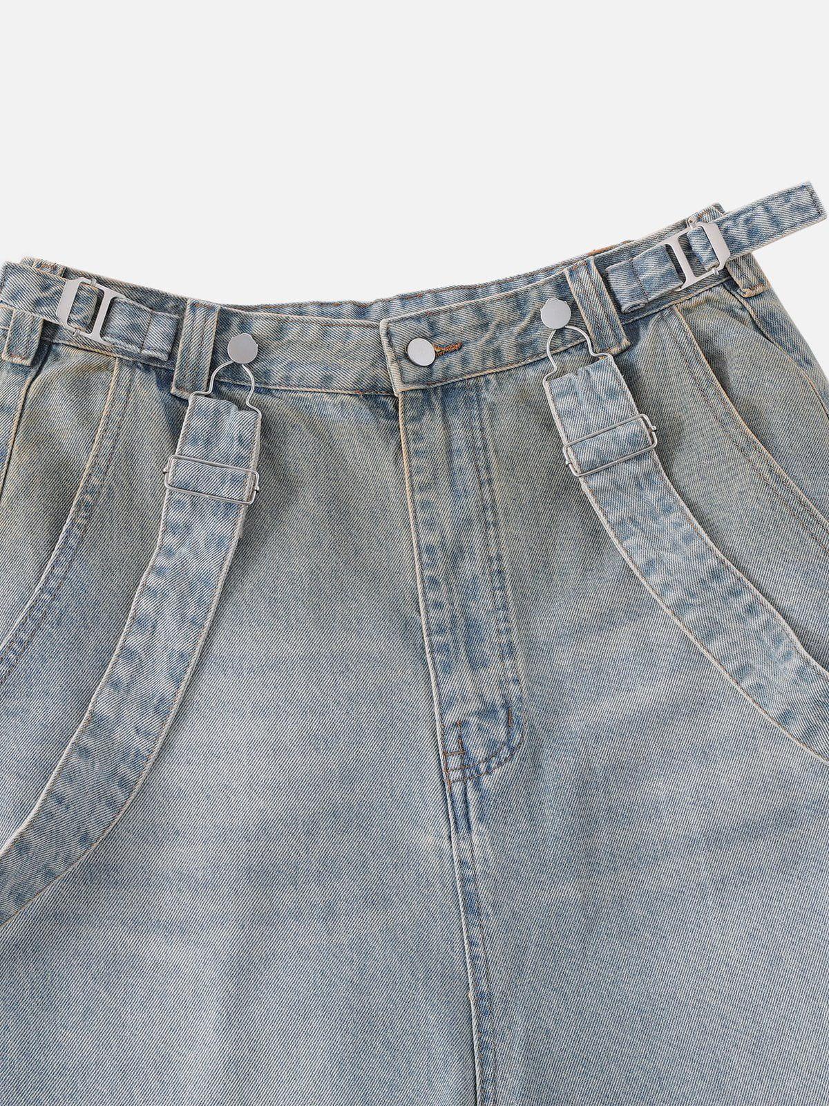 Gradient Washed Loose Jeans