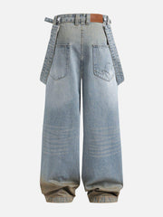 Gradient Washed Loose Jeans
