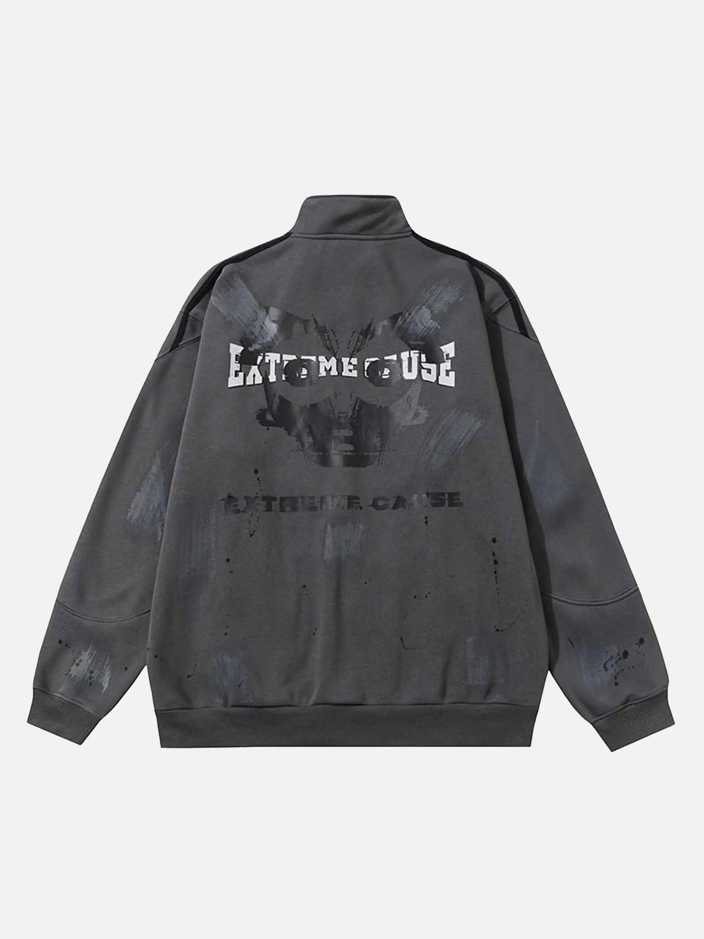 Graffiti Dot Pattern Print Jacket