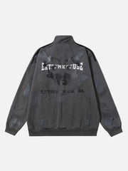 Graffiti Dot Pattern Print Jacket