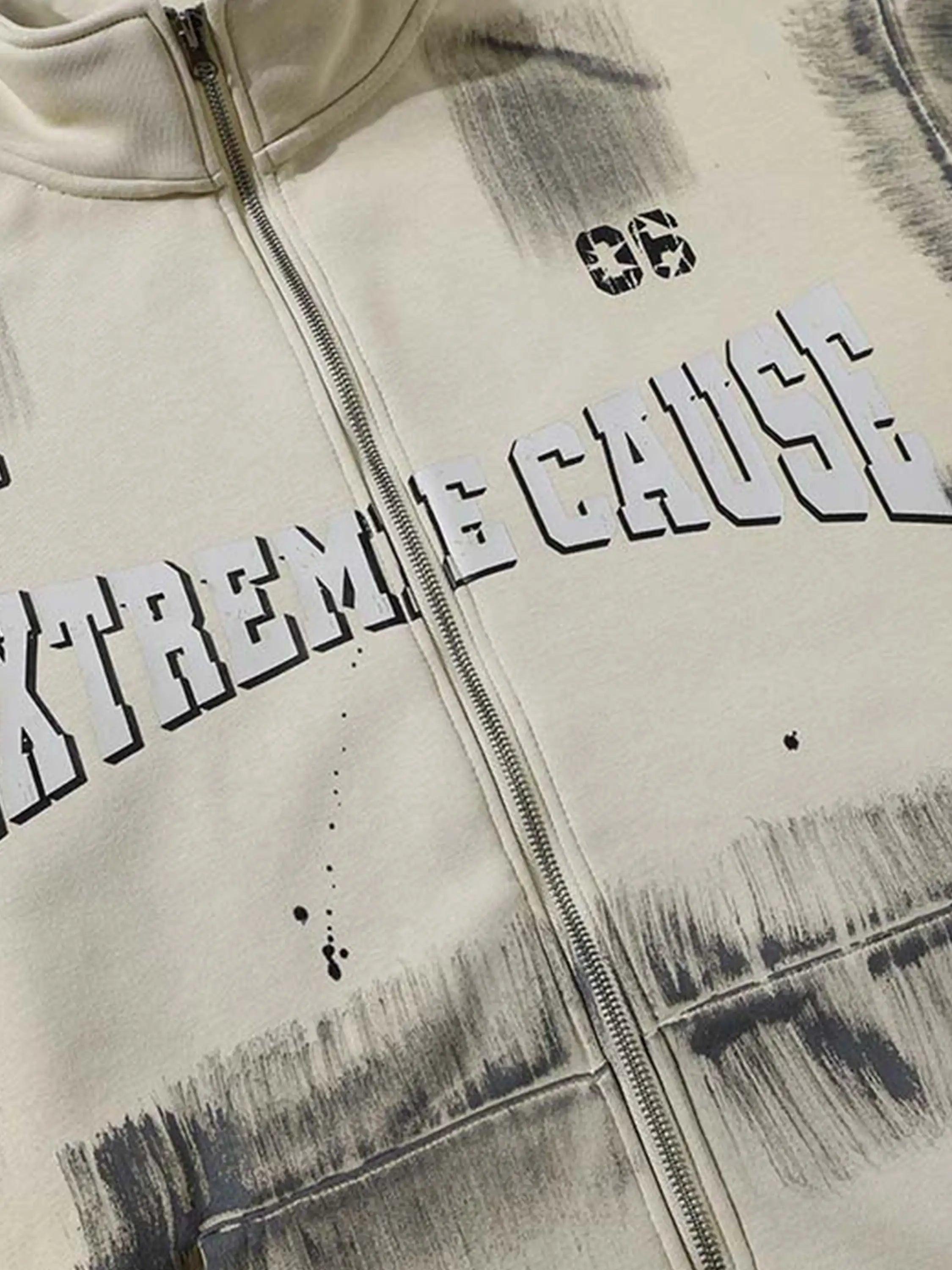 Graffiti Dot Pattern Print Jacket