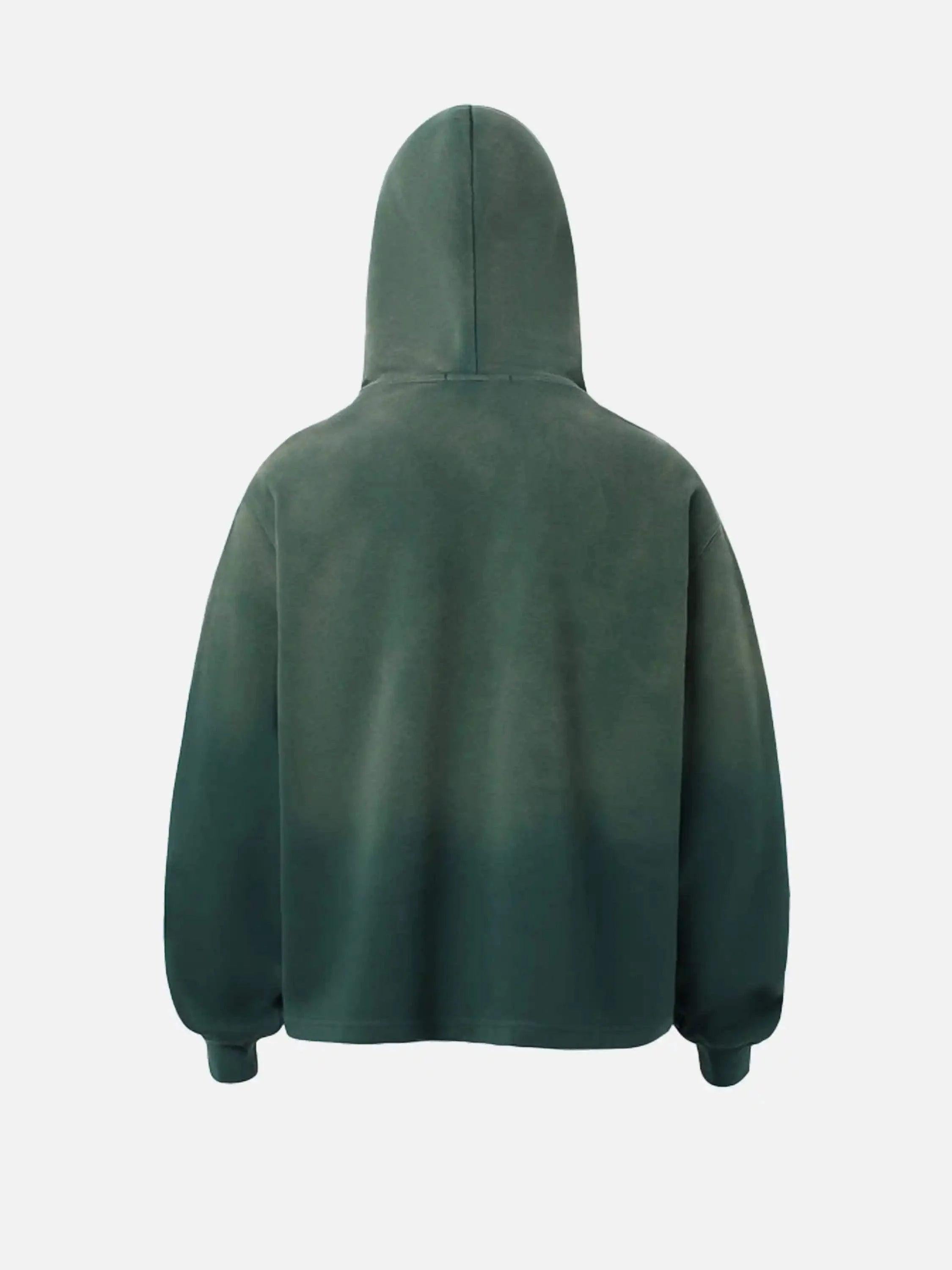Graffiti Letter Gradient Distressed Hip-Hop Hoodie