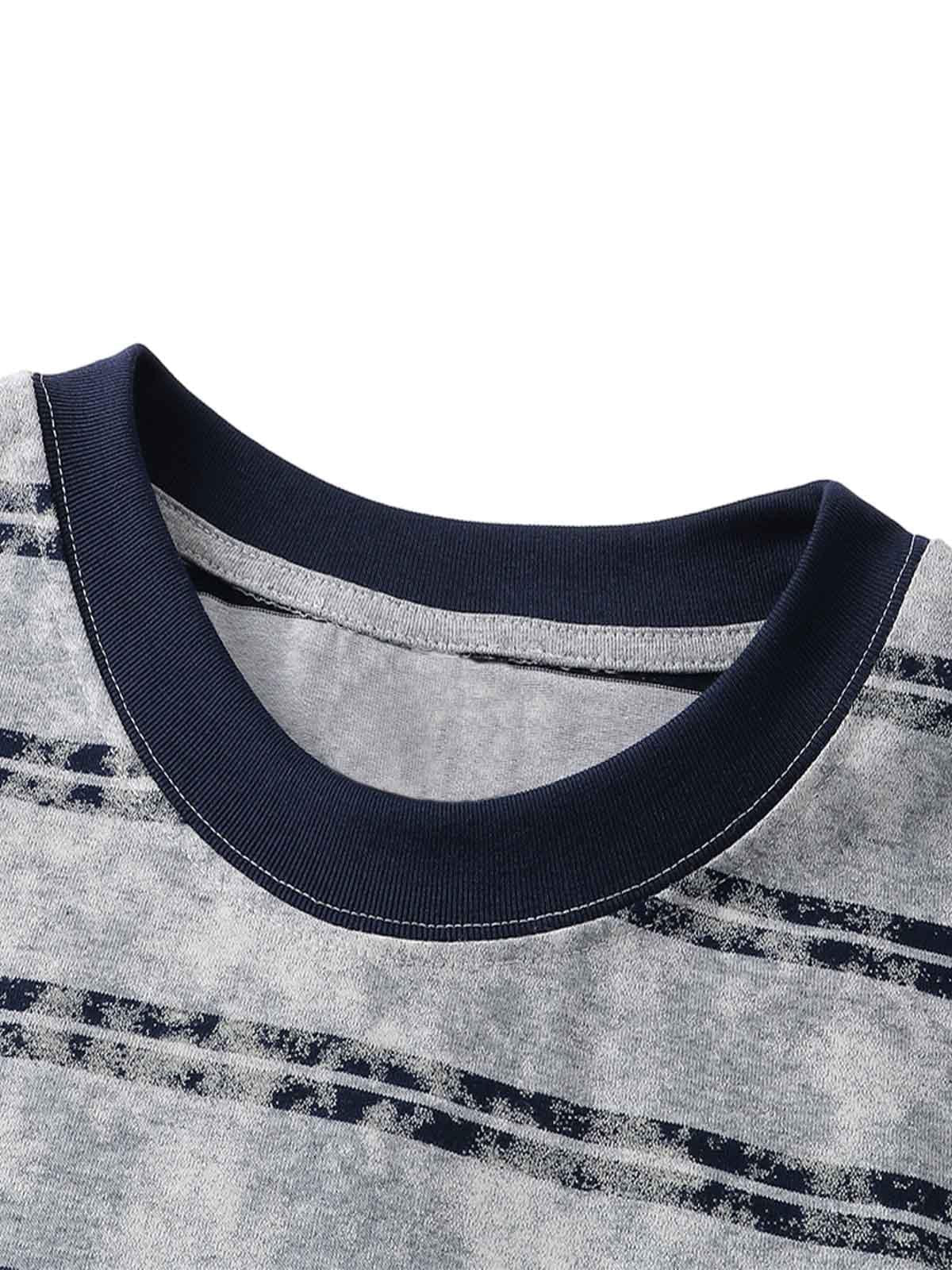 Graphic Lettering Striped Oversized T-Shirt