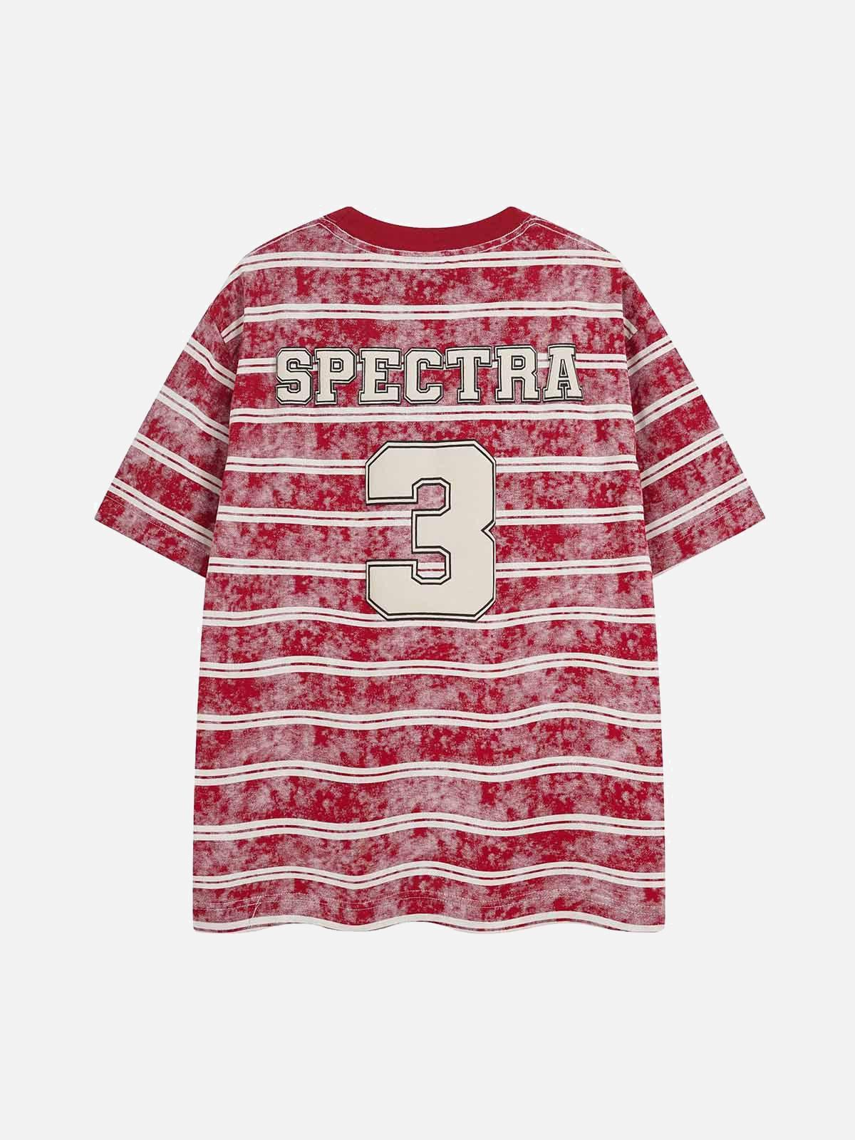 Graphic Lettering Striped Oversized T-Shirt