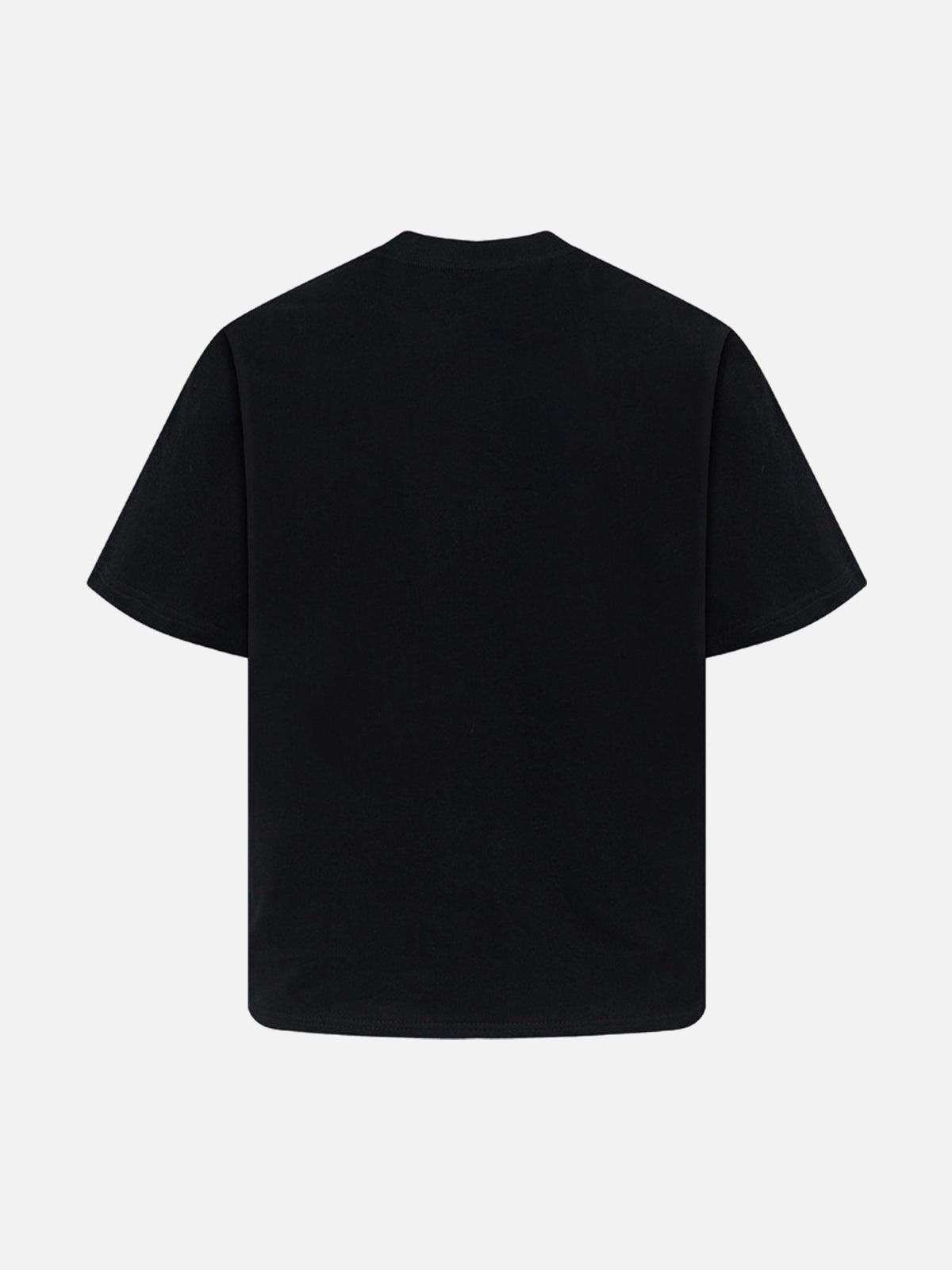 Graphic Patch Letter Print T-Shirt