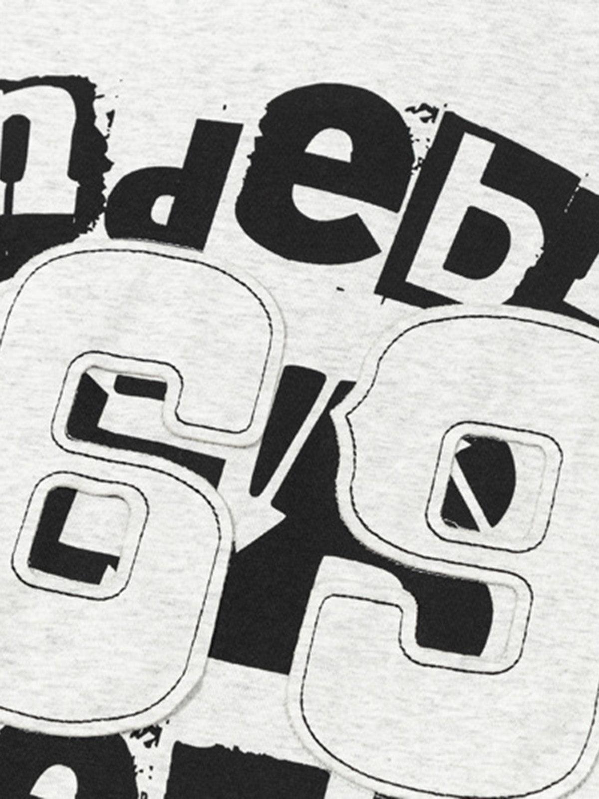 Graphic Patch Letter Print T-Shirt