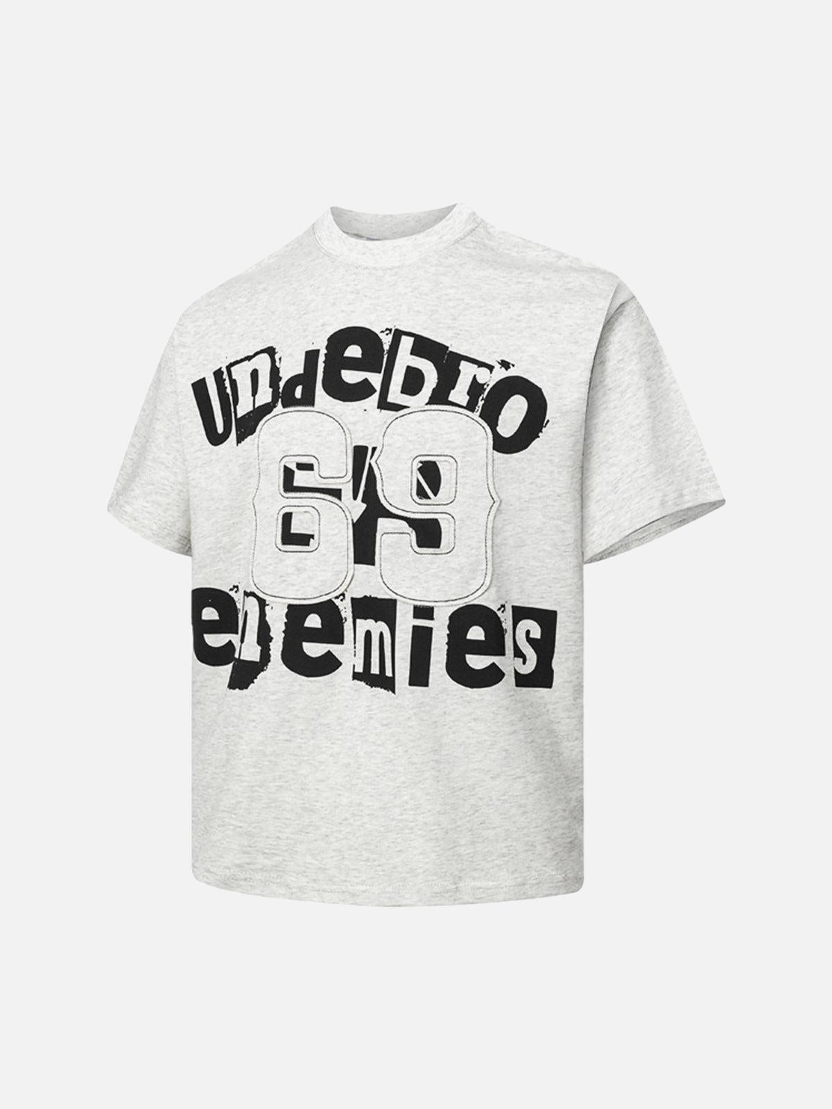 Graphic Patch Letter Print T-Shirt