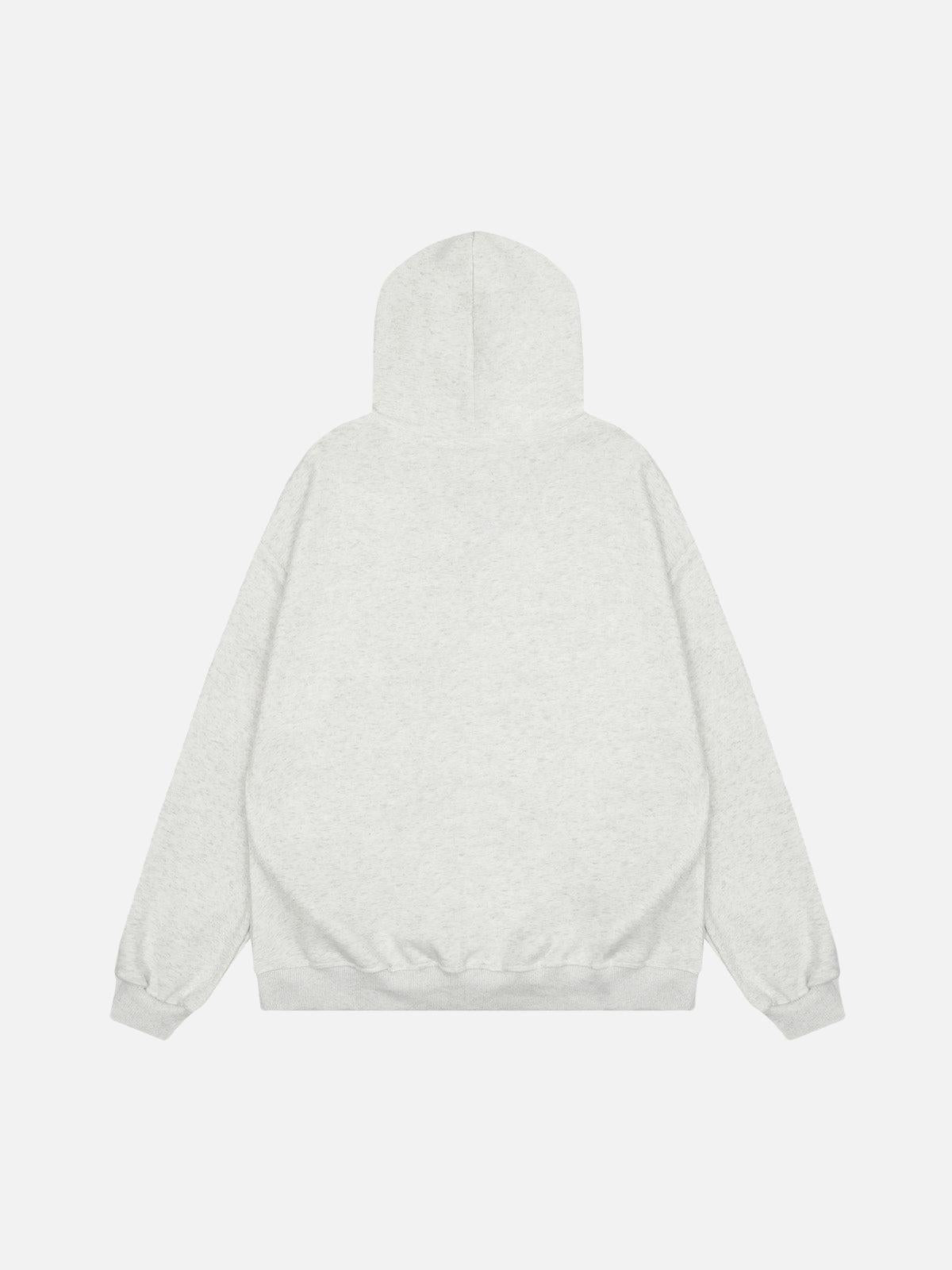 Grunge Bear Graphic Washed Hoodie