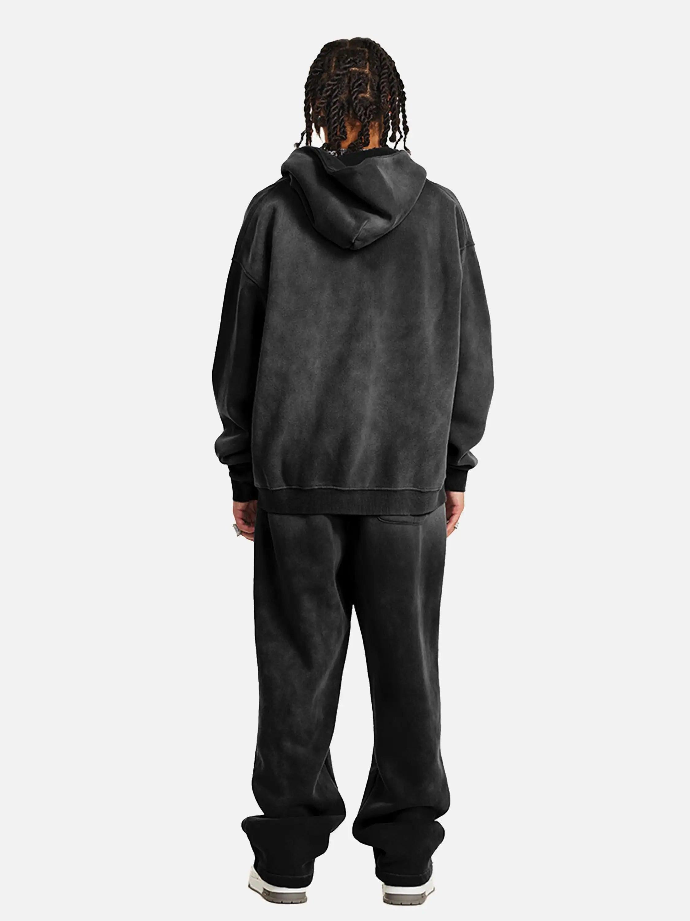 Hand-Drawn Graffiti Washed Thick Hoodie