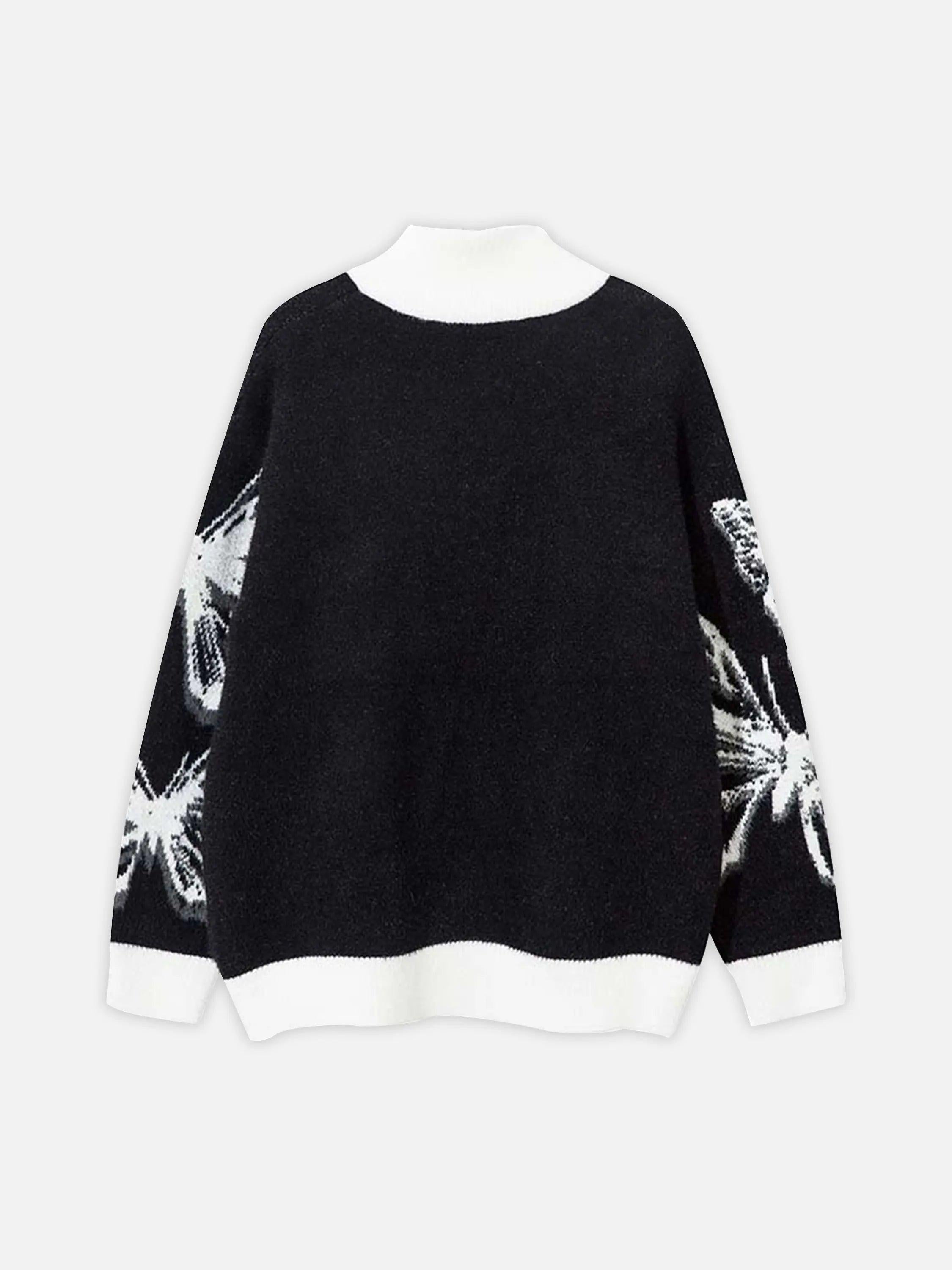 Hand-Painted Butterfly Mohair Jacquard Cardigan