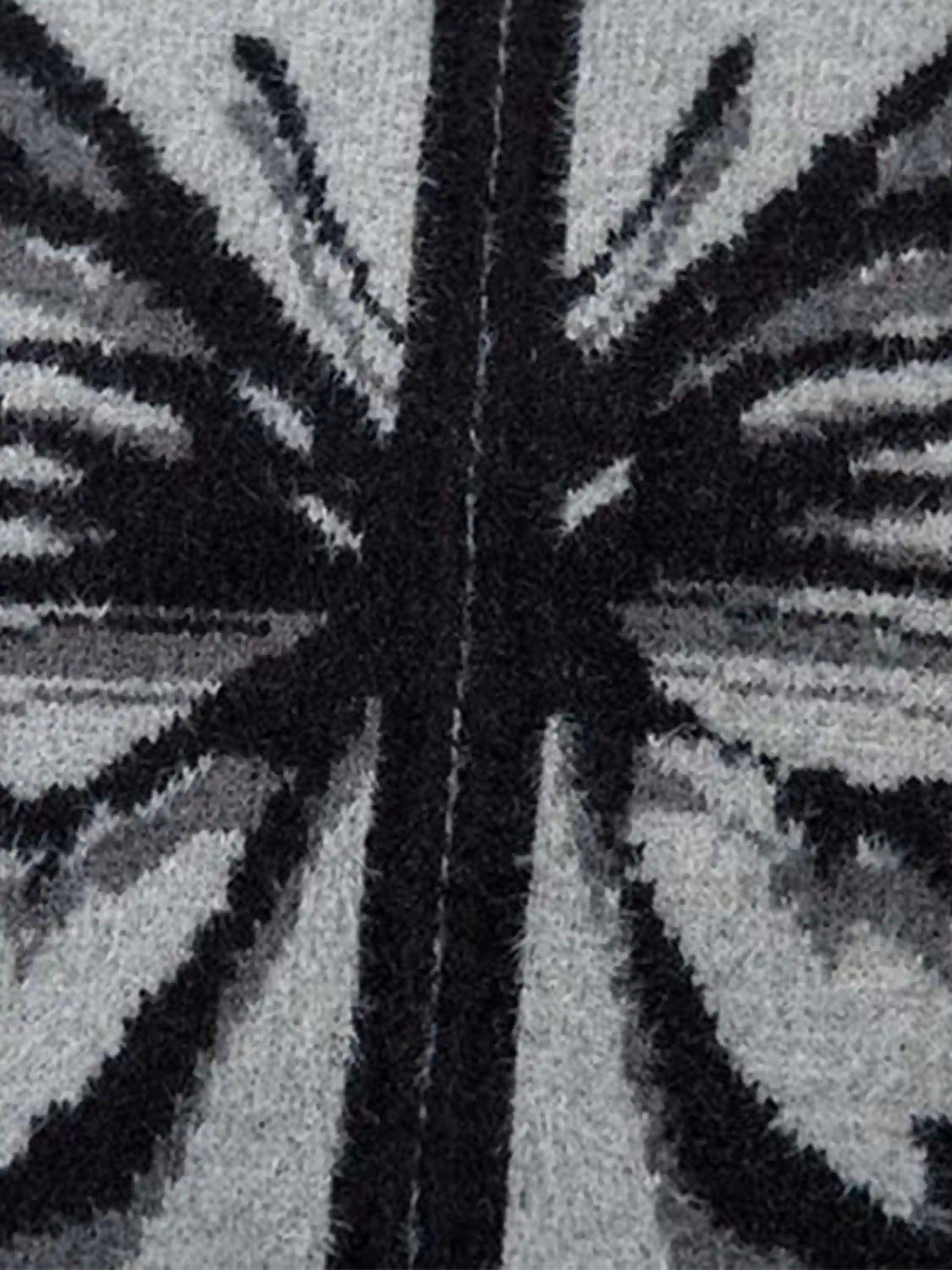 Hand-Painted Butterfly Mohair Jacquard Cardigan