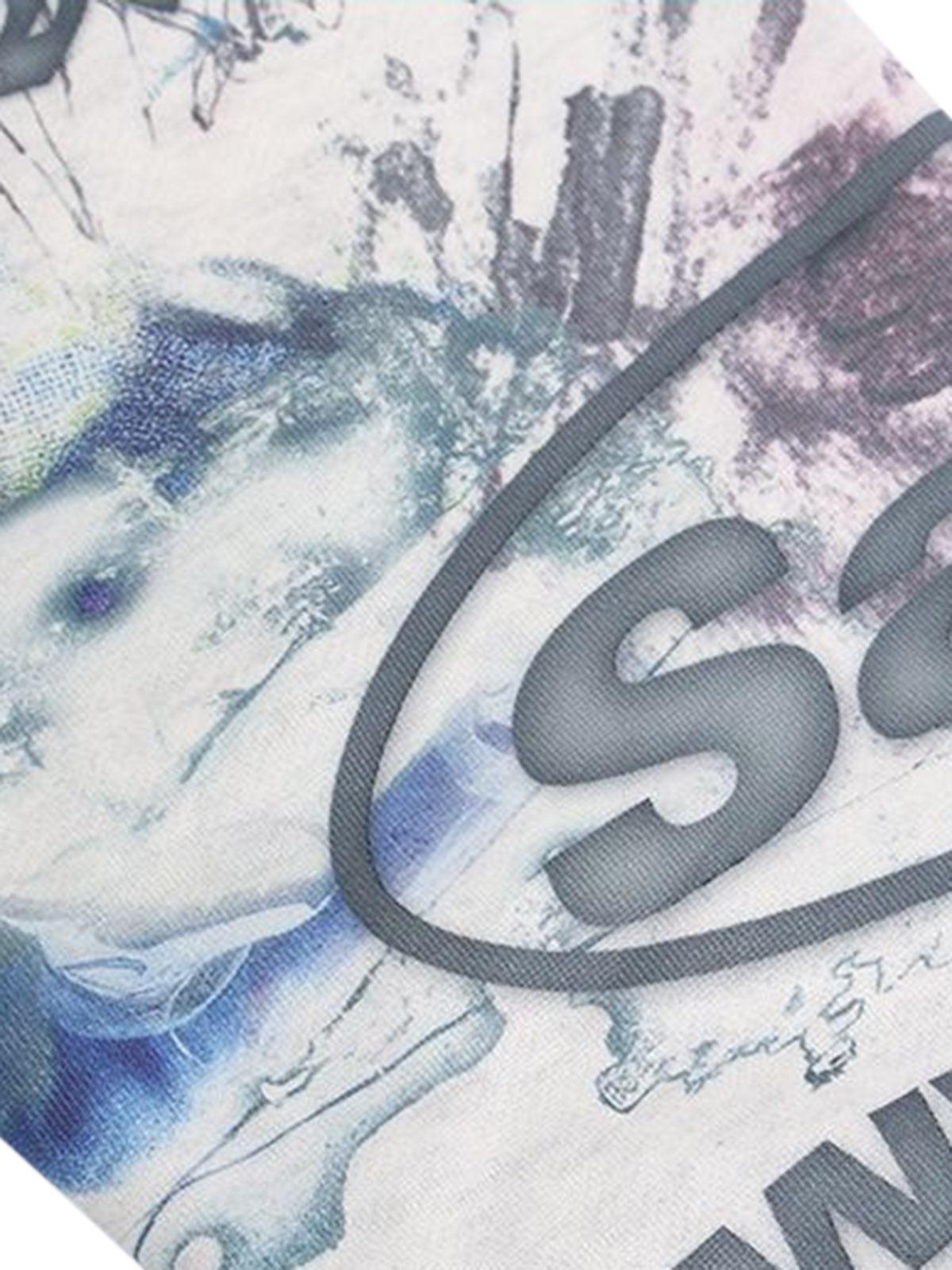 Hand-Painted Ink Graffiti Hoodie