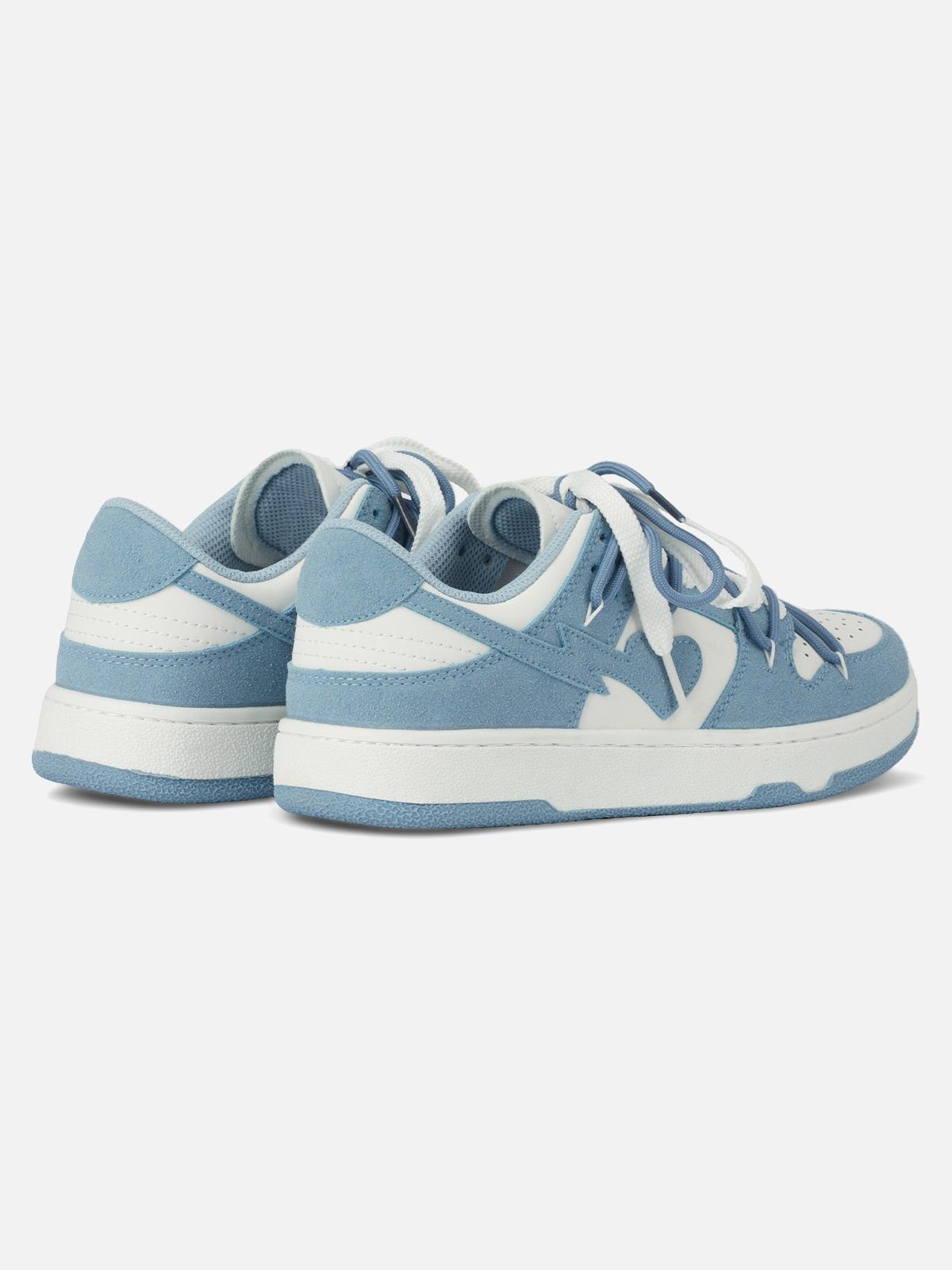 Haze Blue Love Breathable Board Shoes