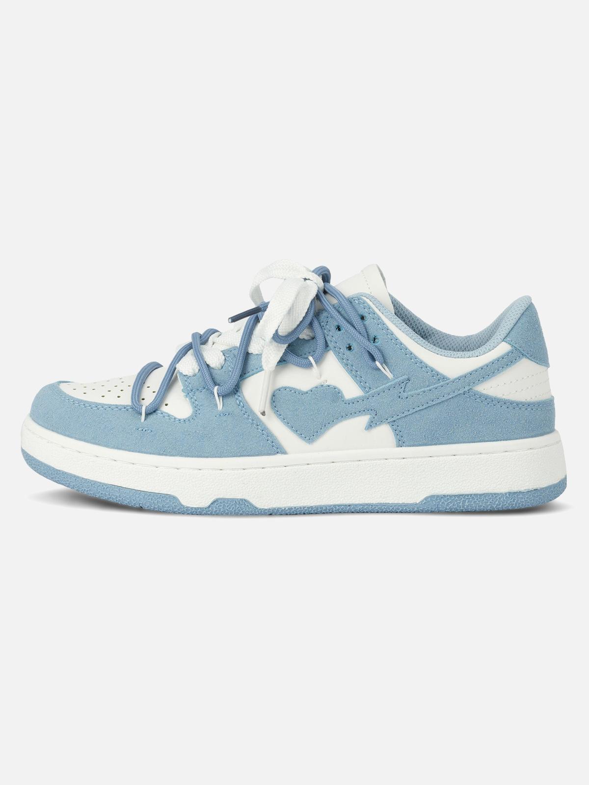 Haze Blue Love Breathable Board Shoes