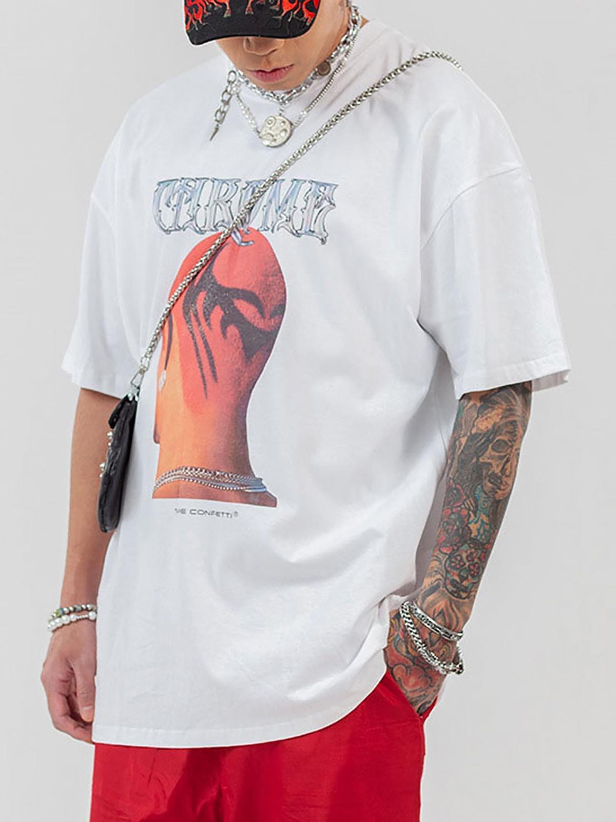 Head Print Hip Hop T-Shirt