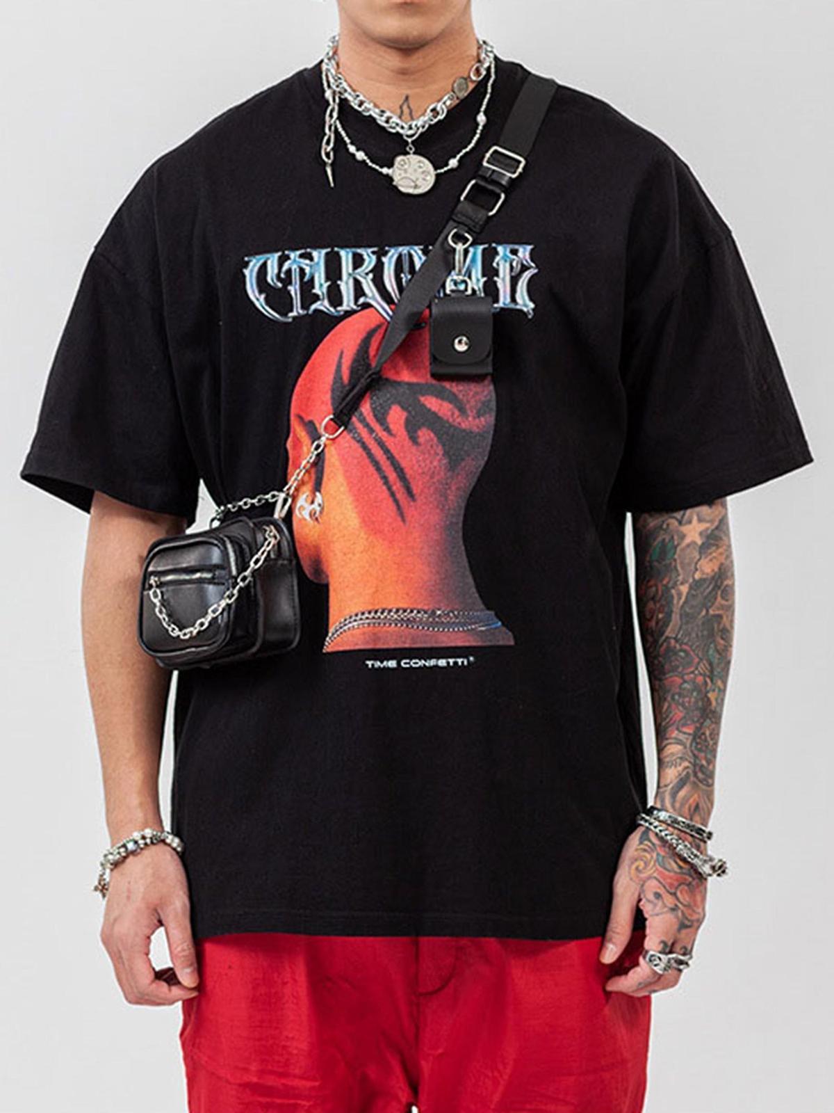 Head Print Hip Hop T-Shirt