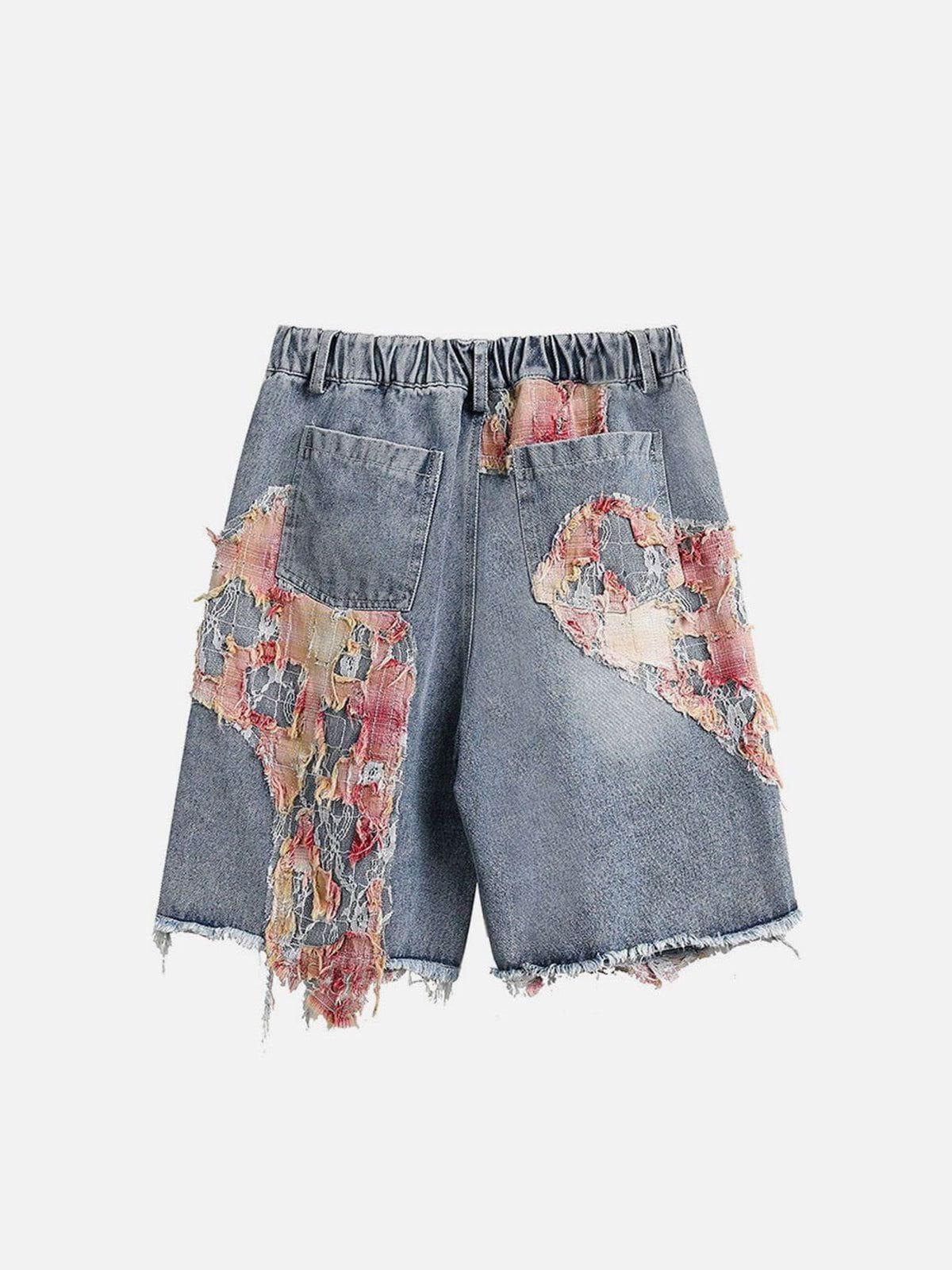 Heavy Craftsmanship Lace Jorts