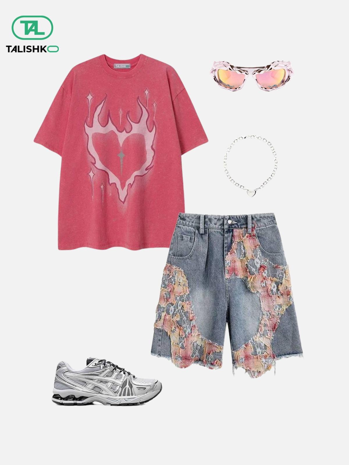 Heavy Craftsmanship Lace Jorts