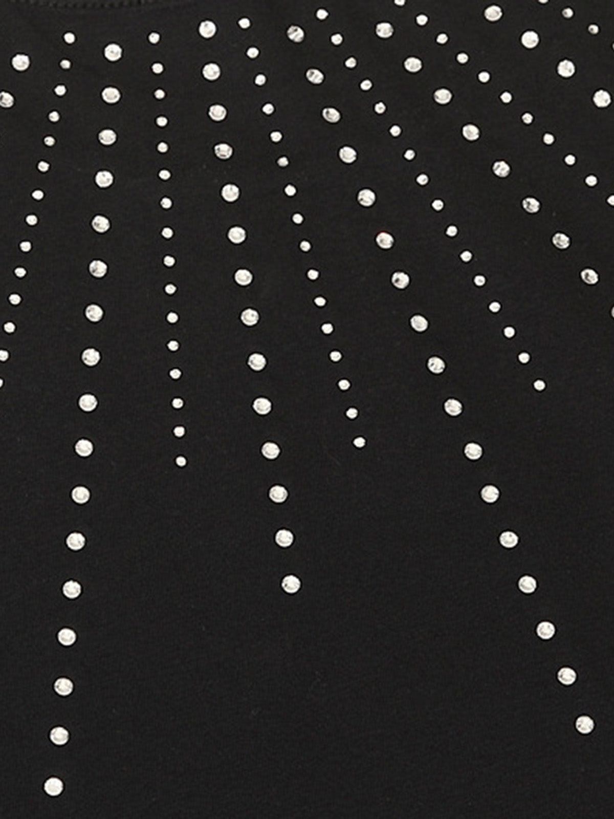 Heavy Rhinestone Short-Sleeve T-Shirt