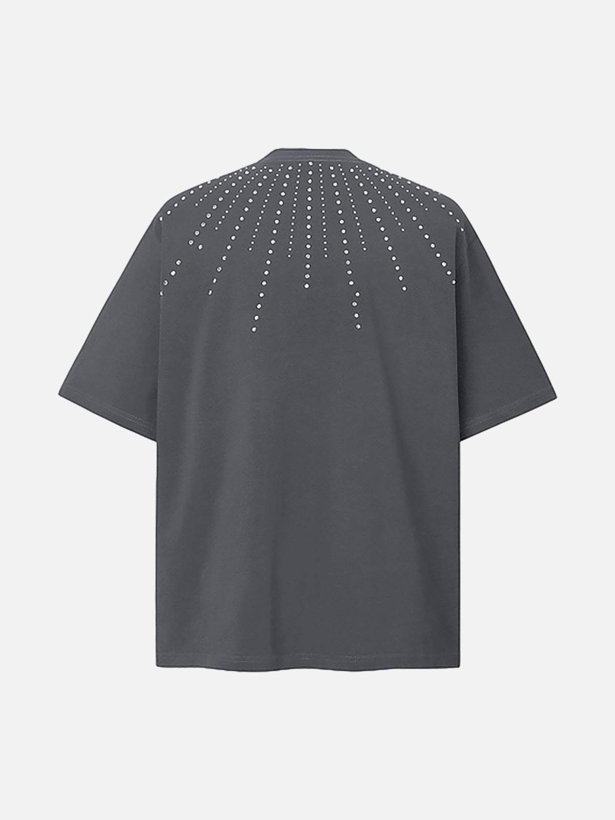 Heavy Rhinestone Short-Sleeve T-Shirt