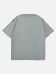 High Street Embroidered Letters Creative Printed T-Shirt