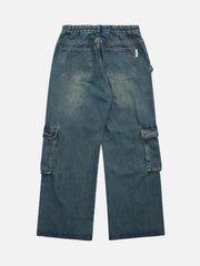 High Street Heavy Duty Design Multi-Pocket Jeans
