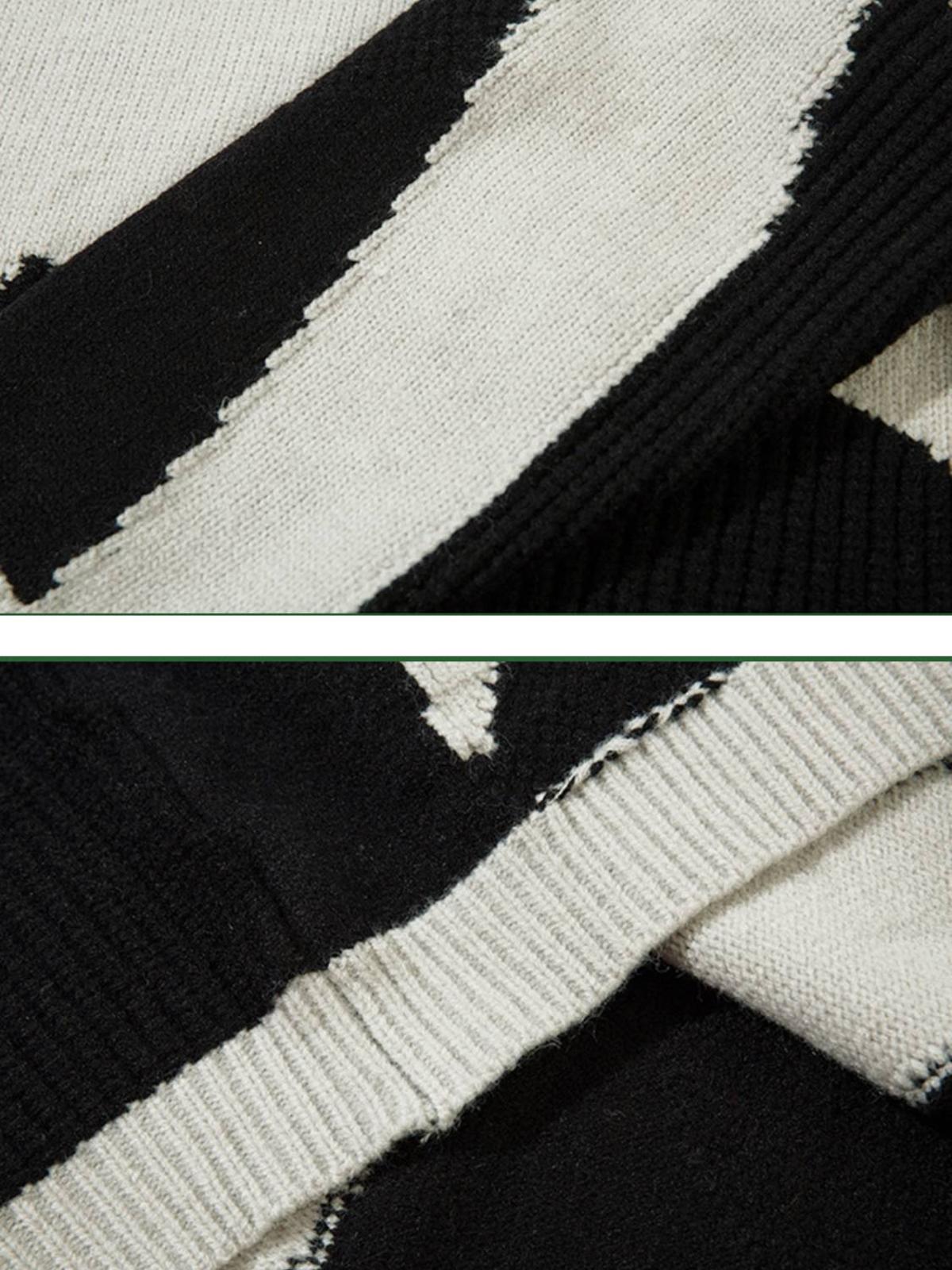 High Street High-Neck Spiral Jacquard Sweater