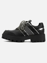 High Street Hip Hop Metal Design Leather Shoes