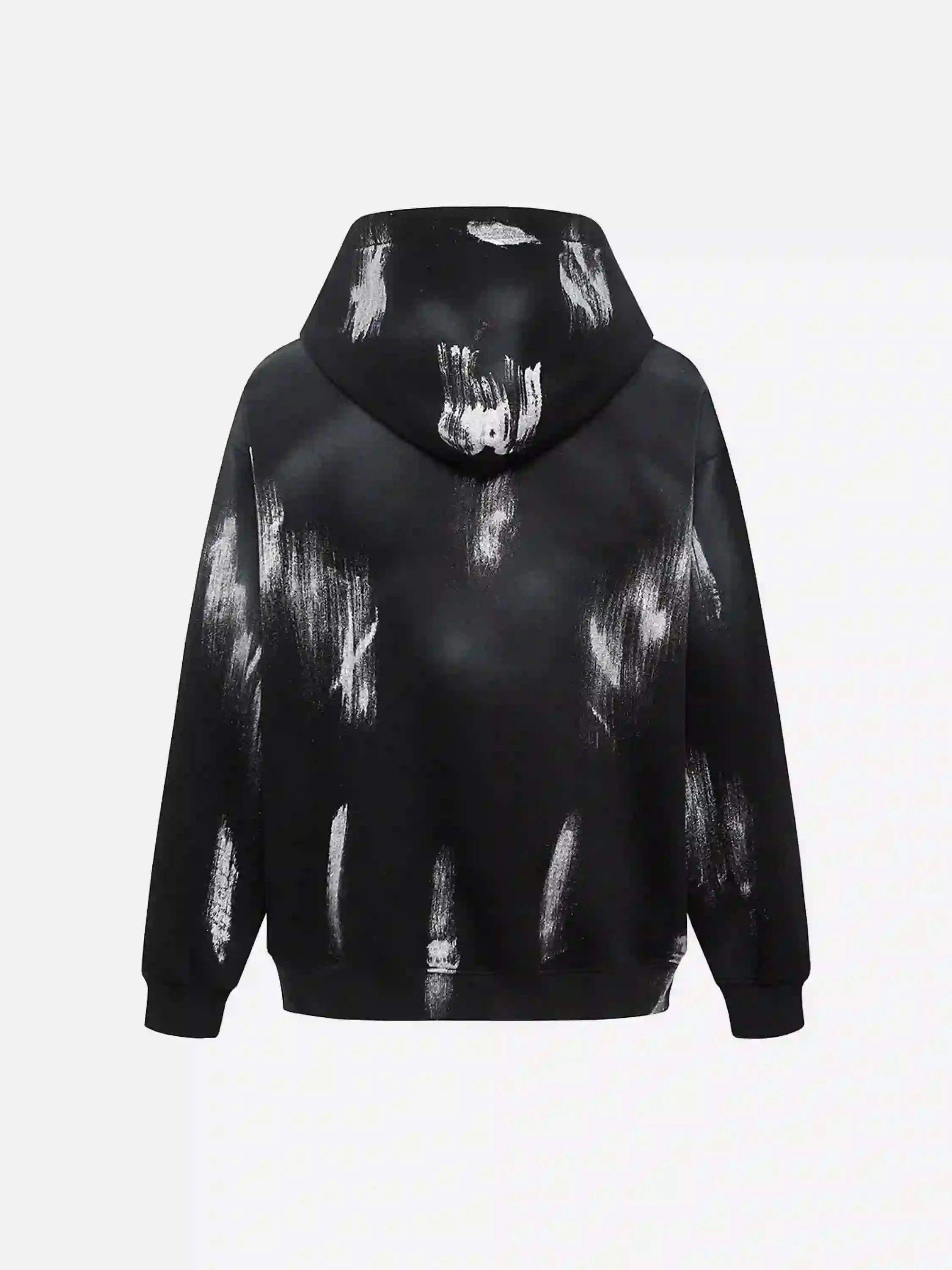 High Street Hip Hop Spider Web Print Hoodie