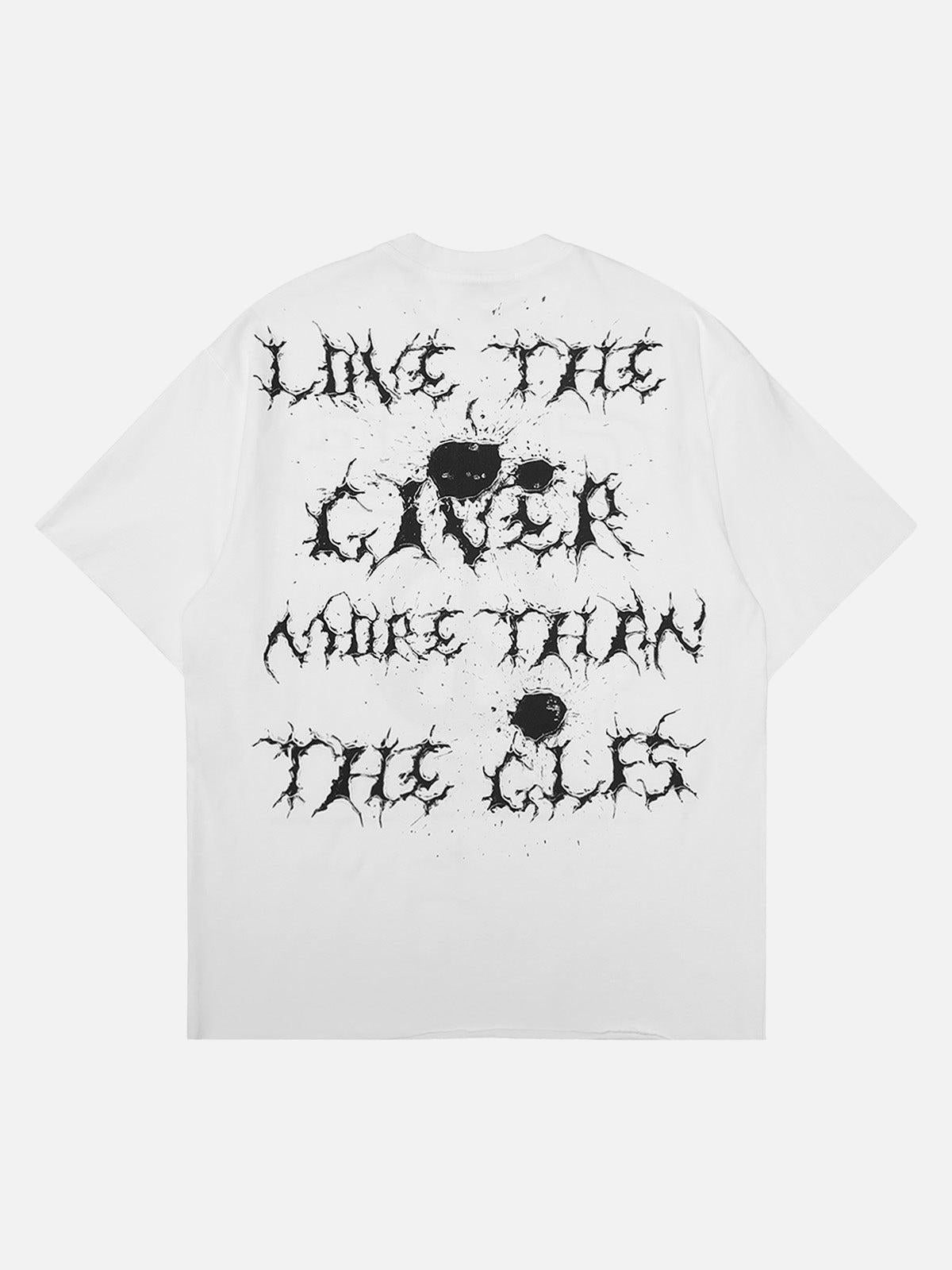 High Street Letter Print Short-Sleeved T-Shirt