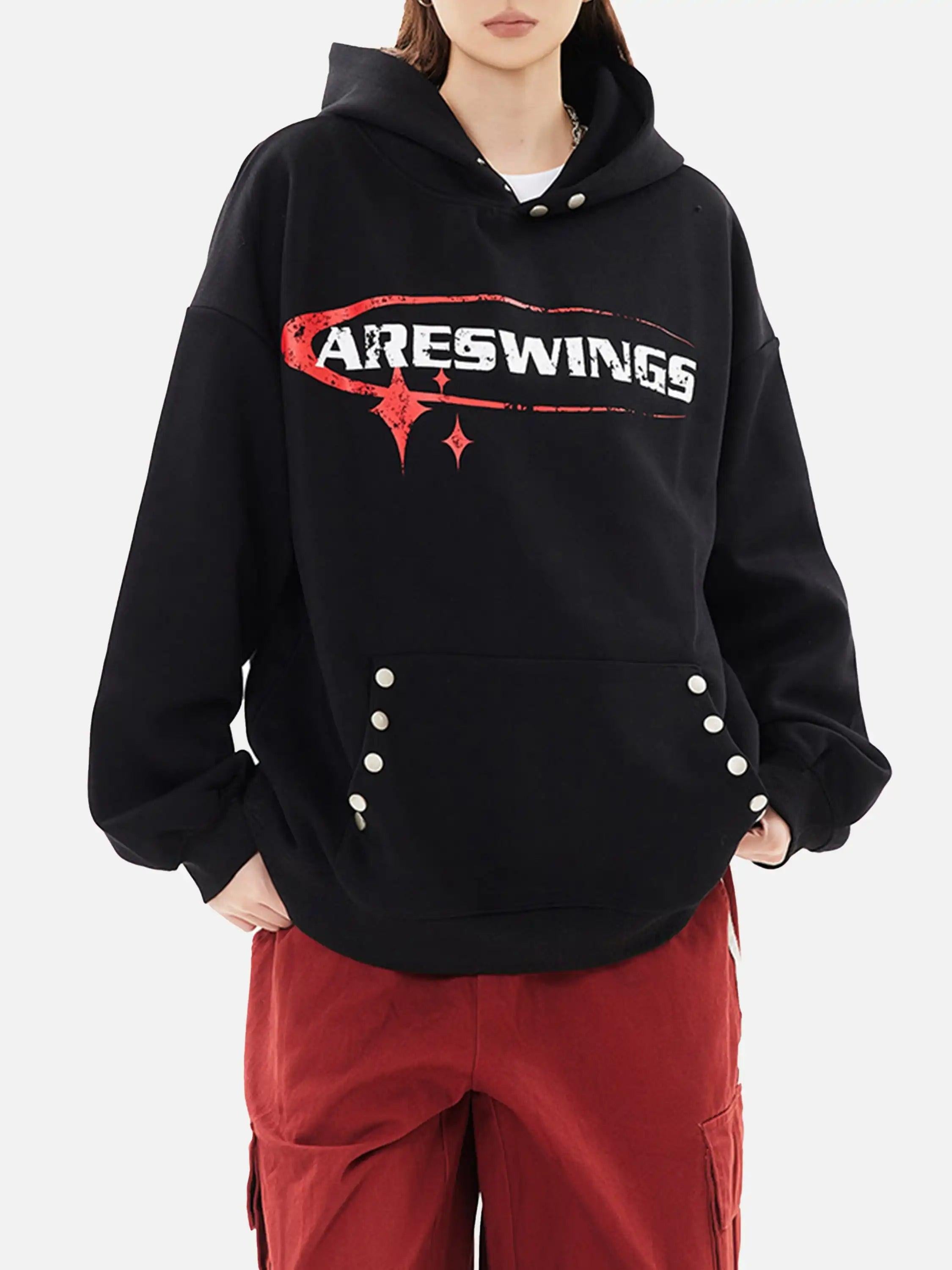 High Street Lettering Hip-Hop Hoodie